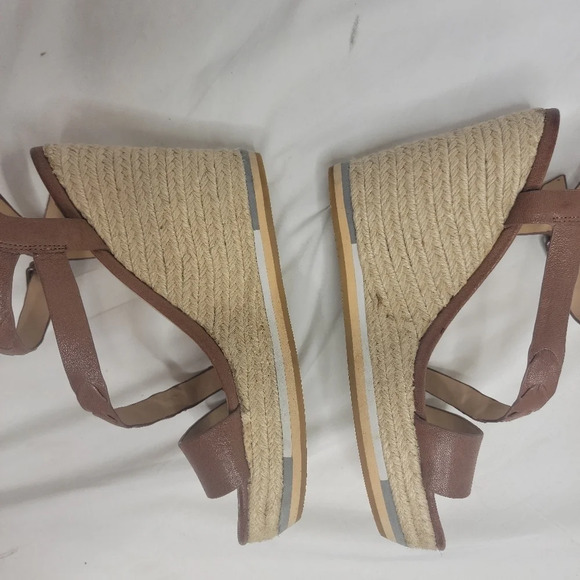 Joe's | Rane Wedge Brown Leather Ankle Strap size 9.5 - Picture 6 of 13